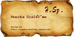 Huszka Szalóme névjegykártya